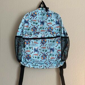 Disney Light Blue Kids Backpack with Stitch Print